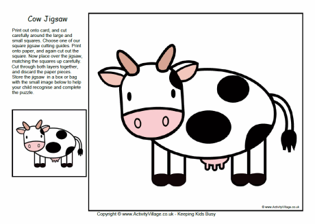 Cow jigsaw Cow jigsaw