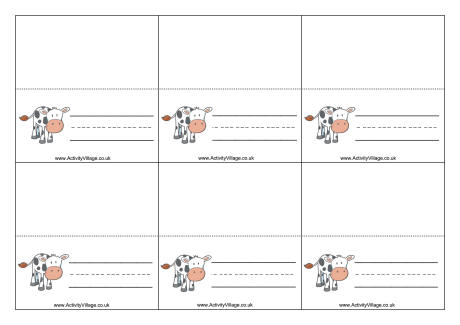 Cow place cards