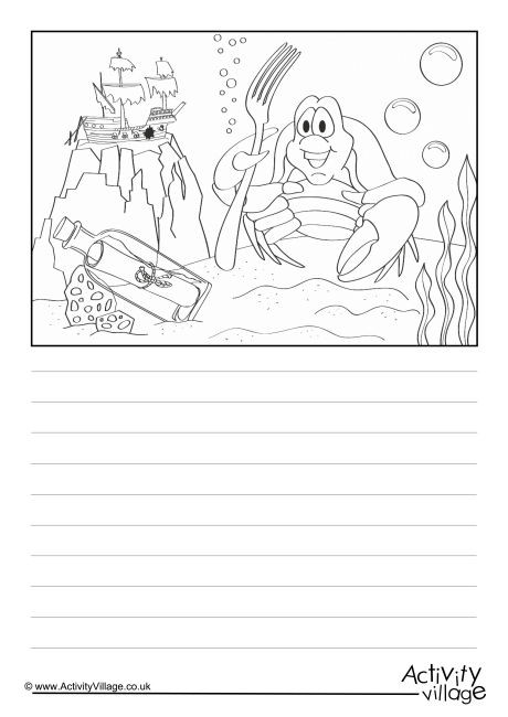Crab Scene Story Paper