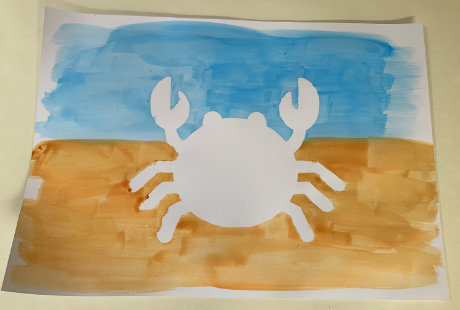 Crab Watercolour Painting