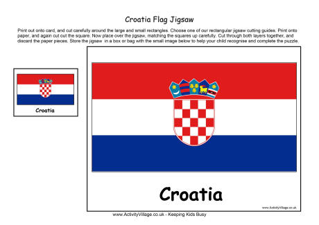 Croatia flag jigsaw