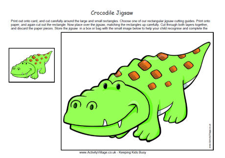 Crocodile jigsaw Crocodile jigsaw