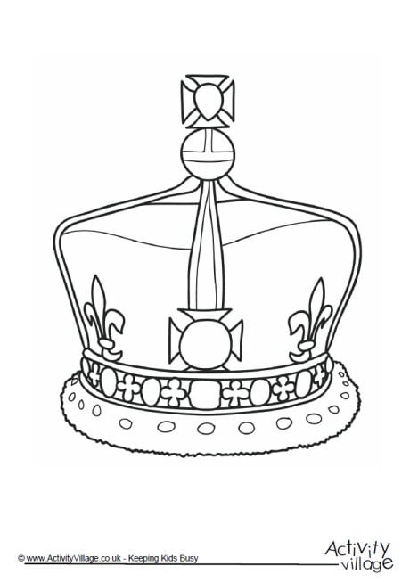 Crown Colouring Page 1