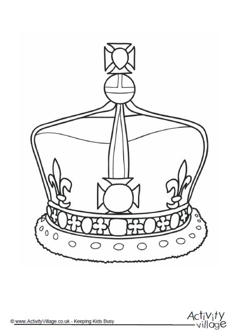 Crown colouring page 1