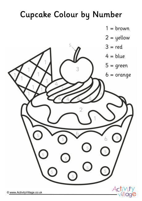 Cupcake Colour by Number 3