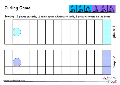 Curling board game Curling board game