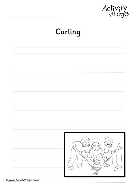 Curling Writing Page