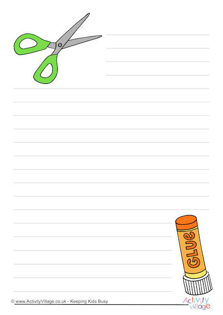 Cut and Stick Writing Paper Cut and Stick Writing Paper