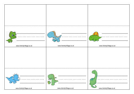 Cute dinosaur place cards