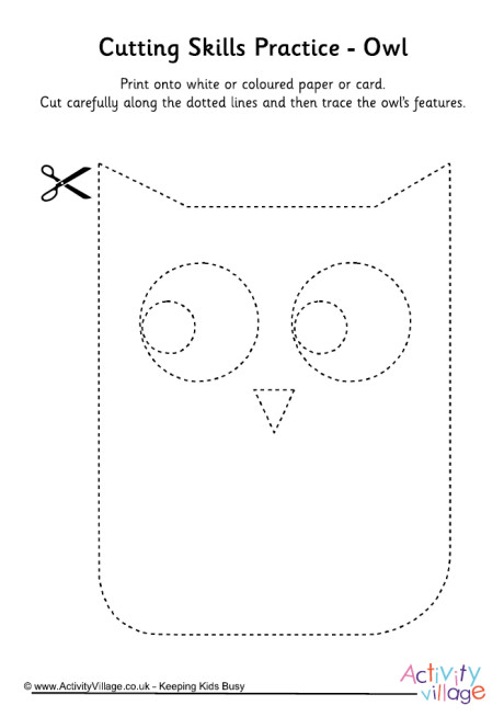 Cutting shapes owl 1 Cutting shapes owl 1