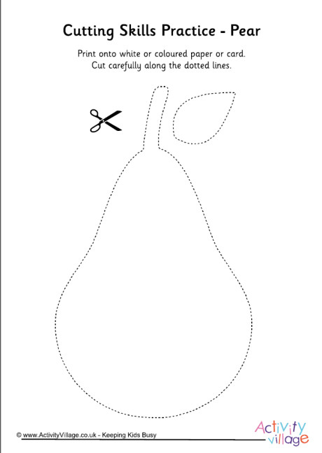 Cutting shapes - pear
