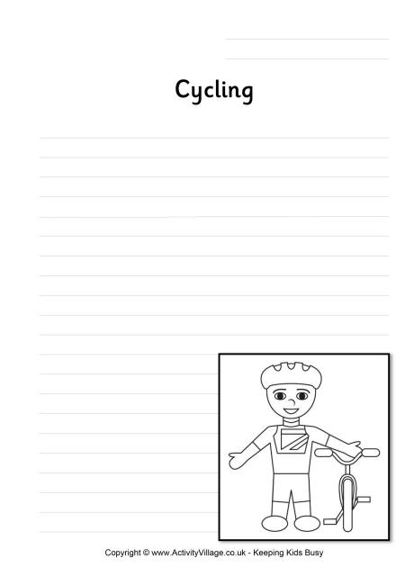 Cycling writing page