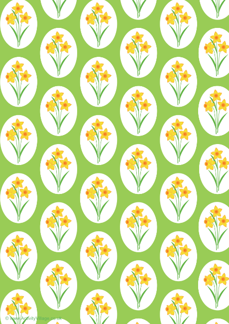 Daffodil scrapbook paper