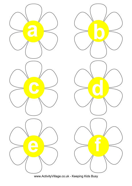 Daisy alphabet - lowercase