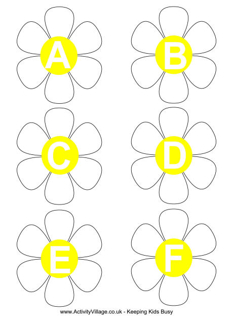 Daisy alphabet - uppercase Daisy alphabet - uppercase