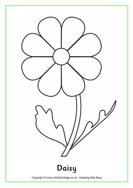 daisy printable coloring pages - photo #16