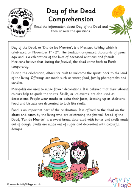 Day of the Dead comprehension