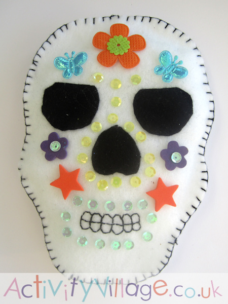 Day of the Dead Felt Skull Craft