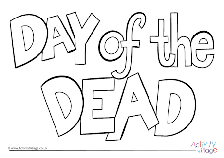 Day of the Dead outline letters