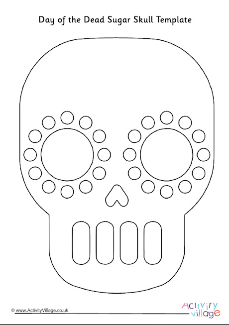 Day of the Dead sugar skull template 2 Day of the Dead sugar skull template 2