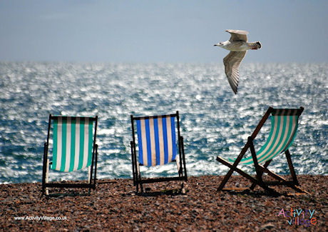Deckchairs Poster