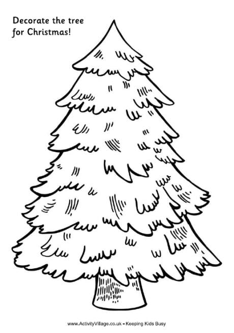 Decorate the tree for Christmas - tree printable Decorate the tree for Christmas - tree printable