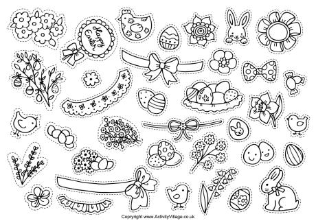 Decorate the Easter baskets stickers