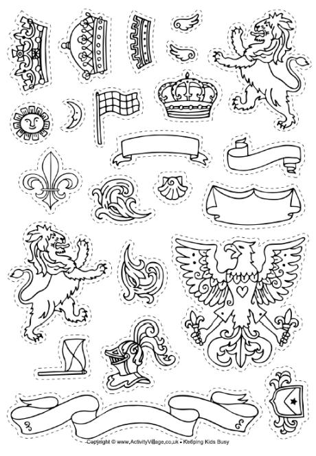 Decorate the shield - decorations Decorate the shield - decorations