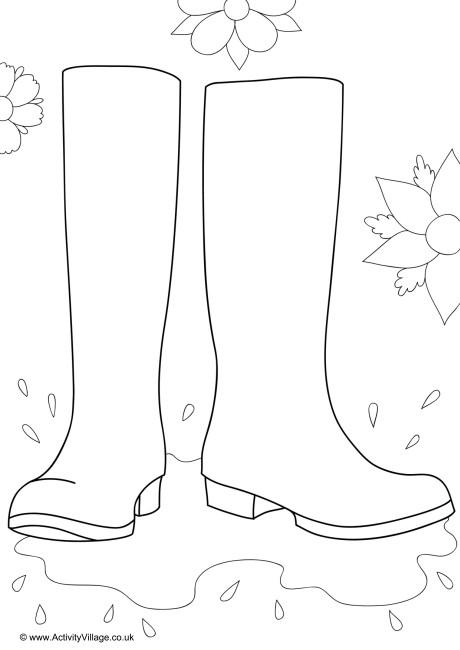 Decorate the Wellies Doodle Page