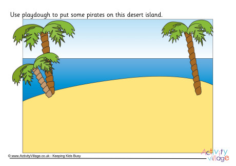 Desert Island Playdough Mat