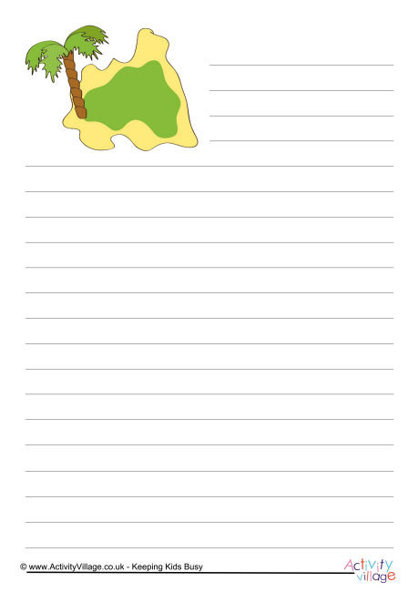Desert Island Writing Paper Desert Island Writing Paper