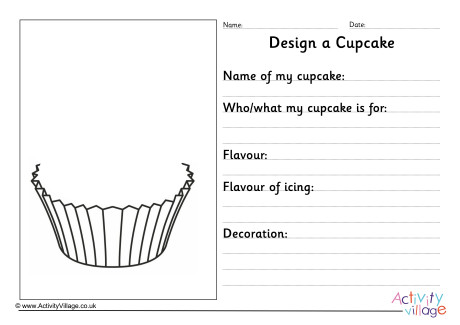 Design a Cupcake Worksheet