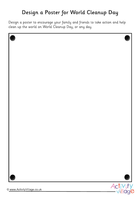 Design a Poster for World Cleanup Day
