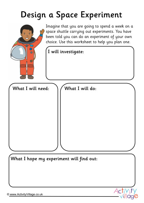 Design a Space Experiment Worksheet