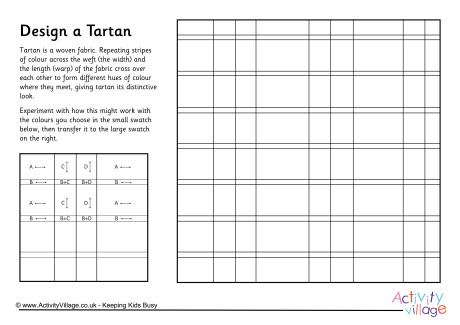 Design a tartan worksheet 1