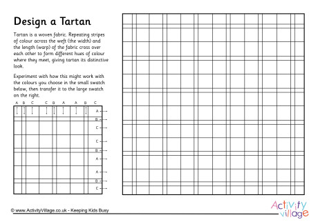 Design a tartan worksheet 2
