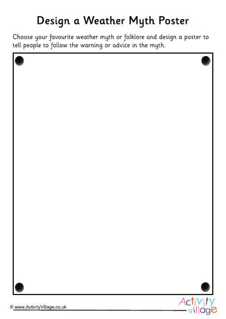 Design a weather myth poster Design a weather myth poster