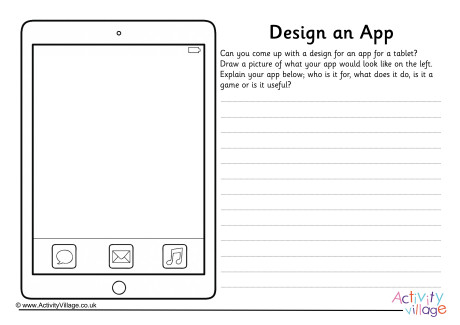 Design An App Worksheet Design An App Worksheet