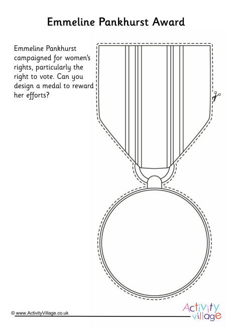 Design an Award for Emmeline Pankhurst Worksheet