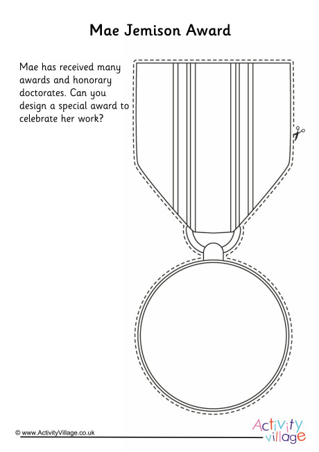 Design an Award for Mae Jemison Worksheet