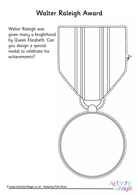 Design an Award for Walter Raleigh Worksheet