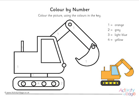 Digger Colour by Number