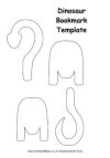 Dinosaur bookmark template