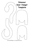 Dinosaur door hanger template