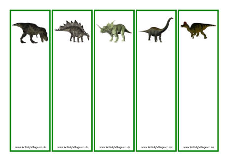 Dinosaur bookmarks - blanks