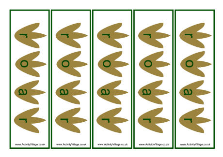 Dinosaur footprint bookmarks