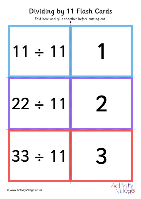 Dividing by 11 folding cards