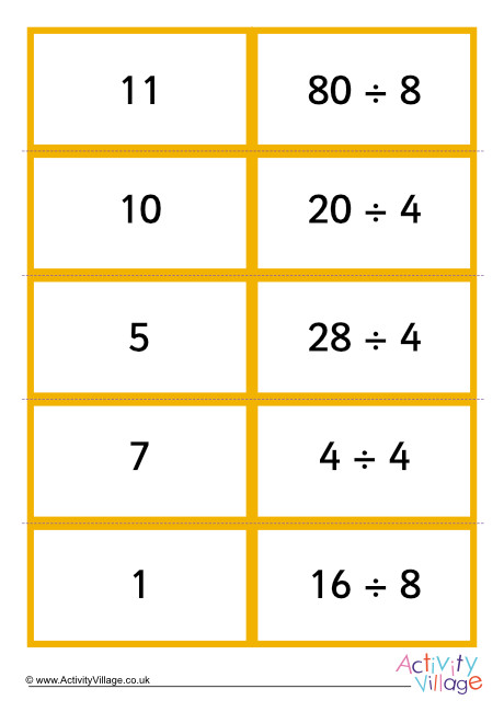 Division Dominoes 2 Division Dominoes 2