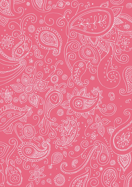 Diwali scrapbook paper pink paisley