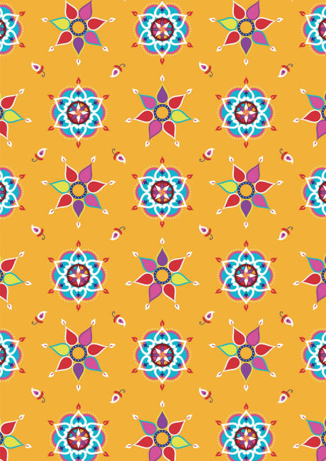 Diwali scrapbook paper rangoli